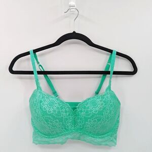 Victoria's Secret PINK Bralette Women's S Mint Green Lace Pullover